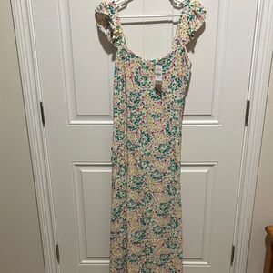 LOFT Multicolor Floral Maxi Dress